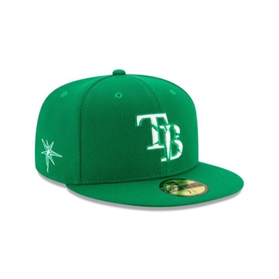 Tampa Bay Rays Gorra | New Era MLB St Patricks Day 59fifty Fitted Cap Mexico - Verdes